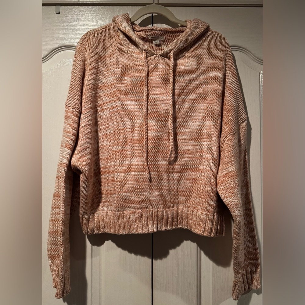 American Eagle Outfitters Heathered Pink Hooded Sweater - Size XL NWT